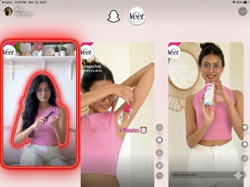 Veet Snapchat